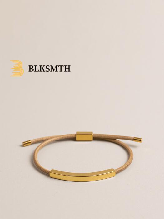 [ 8日から12日程度でお届け予定 ] ジュエリー レディース ブレスレット ストリング 18Kゴールドメッキ レザー調 調整可能 ブレスレット レディース