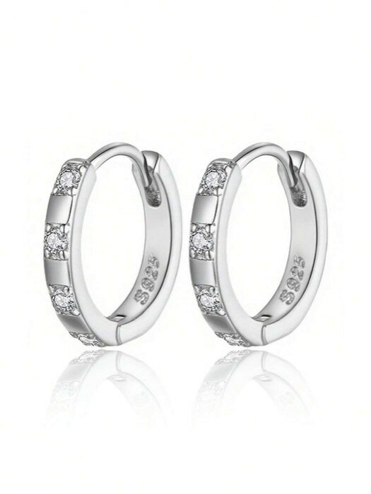 [ 8日から12日程度でお届け予定 ] ジュエリー レディース イヤーアクセサリー 1ペア ヒポアレルジック レディース キュービックジルコニア フープピアス、クラシックミニマリストファッションピアス、デイリーウェアに適しています、誕生日プレゼント