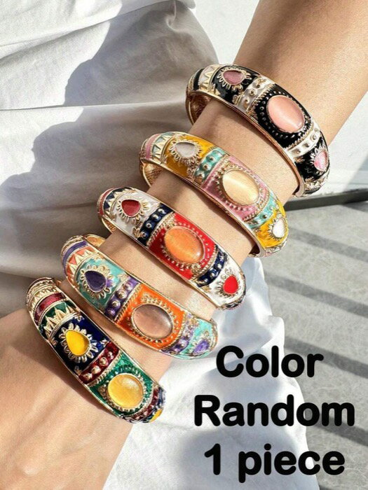 [ 8日から12日程度でお届け予定 ] ジュエリー レディース ブレスレット バングル 1個 ランダムカラー&..