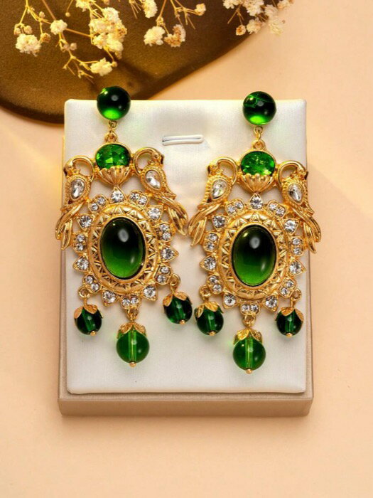 [ 8日から12日程度でお届け予定 ] ジュエリー レディース イヤーアクセサリー 8.5cmの長さのヴィンテー..