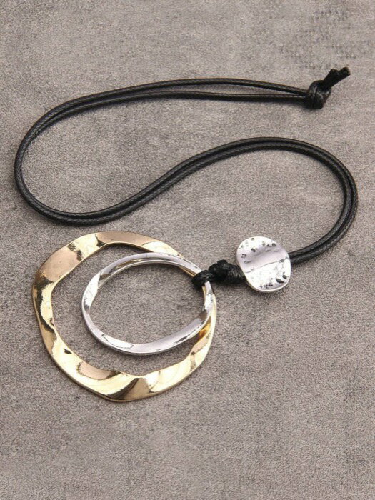 [ 8日から12日程度でお届け予定 ] ジュエリー レディース ネックレス ロング 1個 非対称的フラット デ..