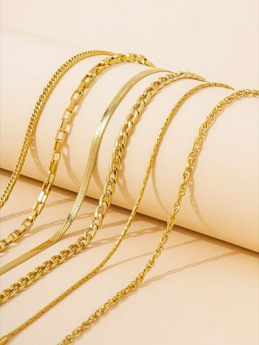 [ 8日から12日程度でお届け予定 ] ジュエリー レディース フットアクセサリー 6個 ステンレス鋼 シンプ..