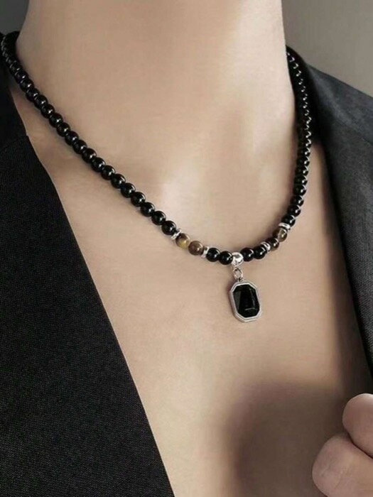 [ 8日から12日程度でお届け予定 ] ジュエリー メンズ ネックレス 1pc ヒップホップステンレス鋼タイガ..