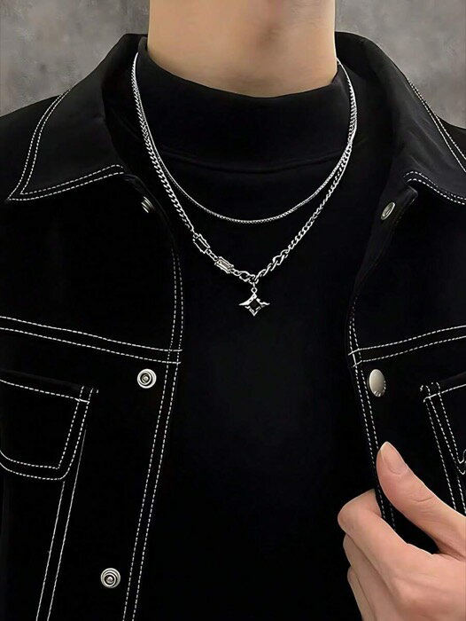[ 7日から10日程度でお届け予定 ] ジュエリー メンズ ネックレス ボヘミアン スター ペンダント ネックレス 男性用トレンディなセーターチェーン カップルギフト パーティー 旅行のお土産 誕生日プレゼント 男性のジュエリー 1個