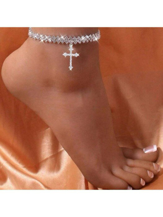 [ 8日から12日程度でお届け予定 ] ジュエリー レディース フットアクセサリー クロスペンダントネック..