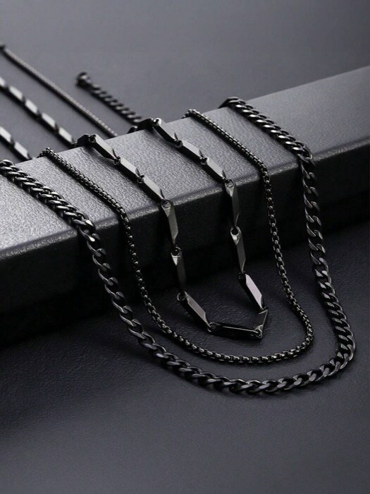 [ 8日から12日程度でお届け予定 ] ジュエリー メンズ ネックレス セット 3個セット ステンレス鋼ネックレス セット メンズ カレッジ チェーン ステンレス スチールツイストロープカジュアルウェアアクセサリー