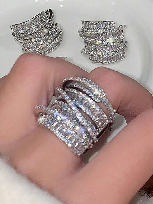 [ 8日から12日程度でお届け予定 ] リング レディース リング 1個 ファンタジーマルチレイヤー ジルコニ..