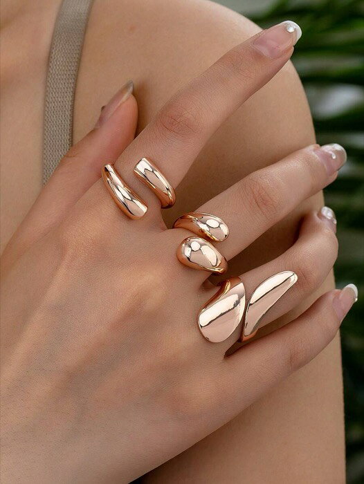 [ 8日から12日程度でお届け予定 ] リング レディース セット (3個セット) 色褪せない個性的なカラーリ..