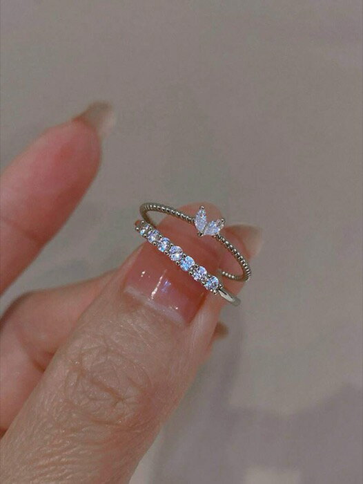 [ 8日から12日程度でお届け予定 ] リング レディース セット 2 ピース/セットファッション亜鉛合金ライ..