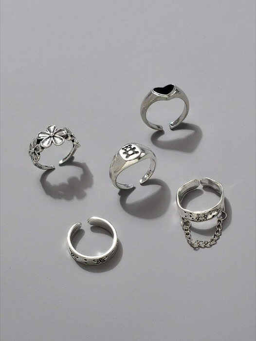 [ 8日から12日程度でお届け予定 ] リング レディース セット ハートのリング 母の日ギフト 5個セット