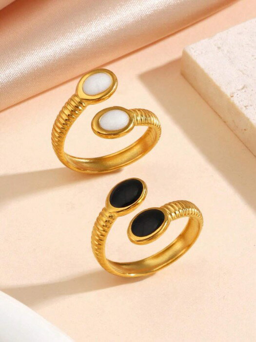 [ 8日から12日程度でお届け予定 ] リング レディース セット ステンレス製ミニマリストジオメトリック..