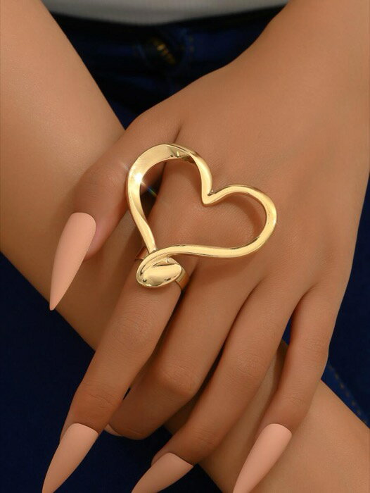 [ 8日から12日程度でお届け予定 ] リング レディース リング 1個 ファッション 亜鉛合金 ハートデコレ..