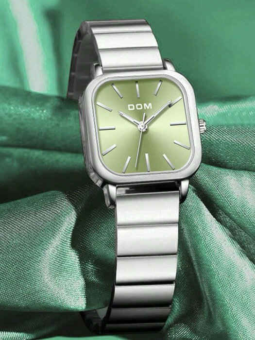 [ 8日から12日程度でお届け予定 ] 腕時計 レディース クォーツ 1個 女性用 高級ステンレスストラップ ファッションカジュアル 四角型 防水 クォーツ 腕時計(2)