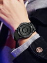  腕時計 メンズ クォーツ 1 クールブラックテクノロジー磁気浮上スポーツ防水クォーツメンズウォッチ、グレーブラックストラップ付き