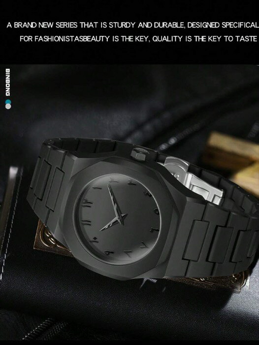 [ 8日から12日程度でお届け予定 ] 腕時計 メンズ クォーツ トップブランド高級メンズクォーツ腕時計、ファッションブラックポリゴナルメンズクォーツ腕時計、防水、スポーツウォッチ、メンズビジネスクォーツ腕時計