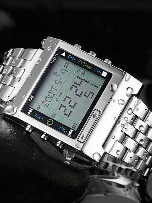 [ 8日から12日程度でお届け予定 ] 腕時計 メンズ デジタル デジタル腕時計 メンズ スポーツ クォーツ式 防水 シルバーステンレススチール アラーム リストウォッチ メンズウォッチ プレゼント バレンタインギフト