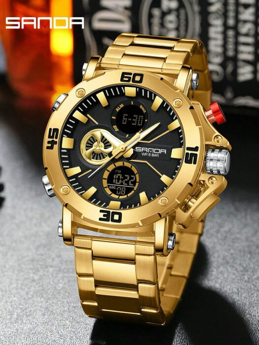 [ 8日から12日程度でお届け予定 ] 腕時計 メンズ デジタル . トップラグジュアリー メンズクォーツ腕時..