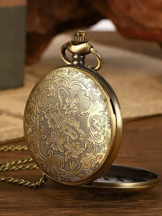 [ 8日から12日程度でお届け予定 ] 腕時計 懐中時計 1個 クリエイティブなレトロな野生動物ブロンズ懐中時計、ファッションペンダント動物クォーツ時計付きネックレス