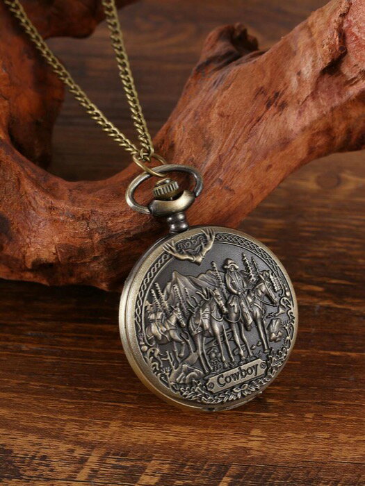 [ 8日から12日程度でお届け予定 ] 腕時計 懐中時計 1個 カジュアル合金素材 ファッション ローマ数字 ..