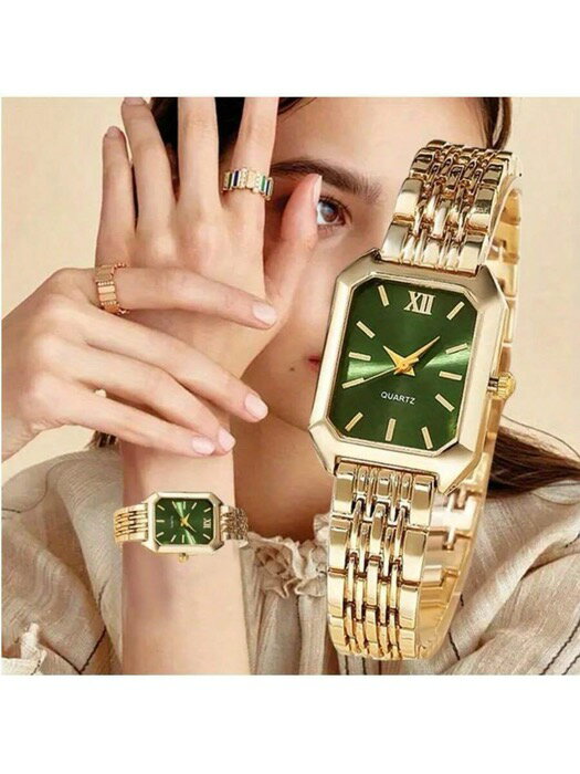 [ 8日から12日程度でお届け予定 ] 腕時計 レディース クォーツ 女性用クォーツ時計 スクエアタイプ フ..