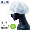 サーヴォ サンペックス メッシュ六方帽子 衛生帽子 G5177 衛生衣 白衣 食品工場 ユニフォーム SUNPEX SERVO [ネコポス] sv-g5177