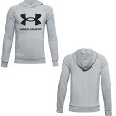 ジュニア スウェット パーカー アンダーアーマー UNDER ARMOUR ライバルフリース ロゴ フーディー 1372204 011 フリース 起毛 キッズ フーディー ビッグロゴプリント トレーニング スポーツウェア プルオーバー スエット トレーナー 秋冬 トップス