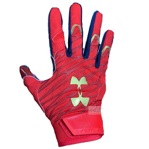 アンダーアーマー Under Armour メンズ アメリカンフットボール レシーバーグローブ 両手用 グローブ Red/Metallic Gold USA 大人 一般