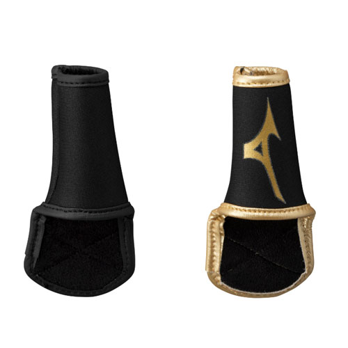 ミズノプロ 守備用フィンガープロテクター 片手用 サポーター 指用 1EJED175 ブラック ゴールド mizuno..