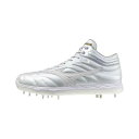 野球 スパイク ミズノ mizuno スピードレボプロ MID 金具スパイク 白スパ 野球用 11GM2500 大人 高校野球対応 2E相当