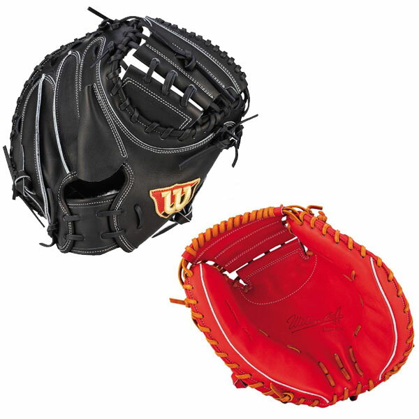 ウィルソン wilson 野球 硬式 グローブ グラブ キャッチャーミット 捕手用 右投用 一般 CM33型 Wilson Staff Eオレンジ ブラック W...