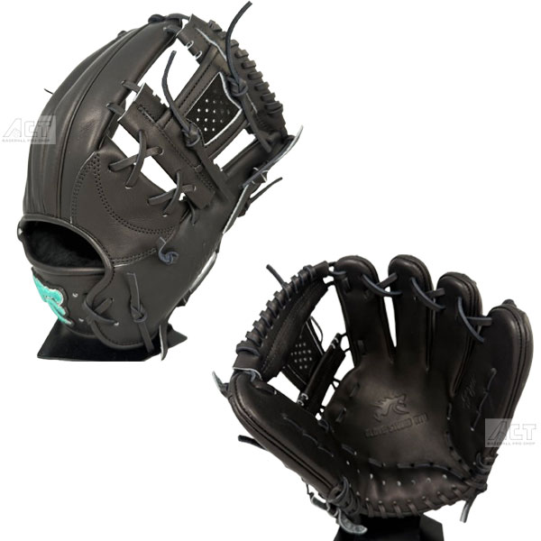 ryu リュウ グローブ 硬式グラブ 硬式グローブ 内野手用 RYU 右投げ用 G502型 ブラック Tブルー 天然皮革 硬式野球 大人 一般 スポーツアクト