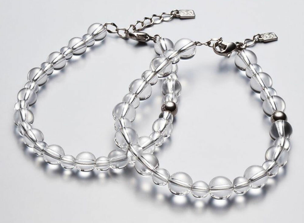 【11/27 2時まで ポイント最大12倍!】 ファイテン Phiten 水晶コンビブレス 5mm・7mm玉 17cm メンズ レディース ブレスレット チタン...