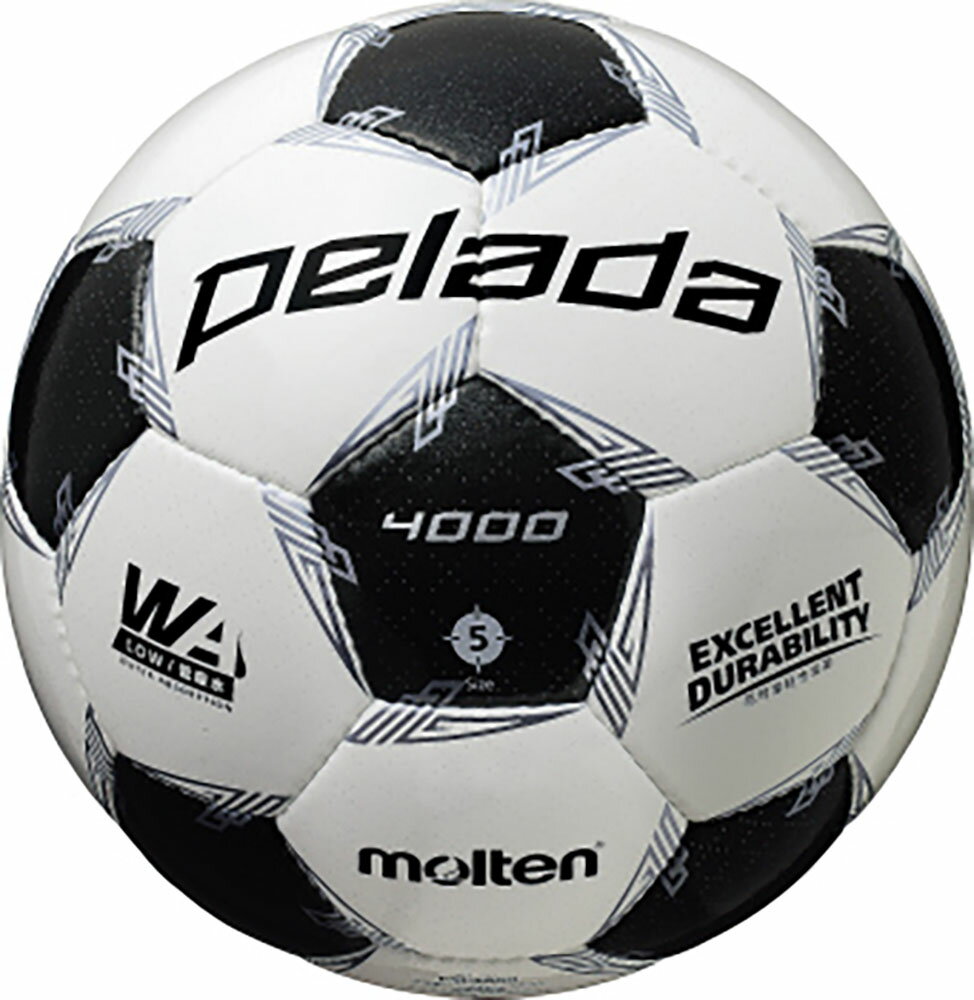 【ポイントアップ中 】 モルテン Molten サッカー ペレーダ4000 5号球 ホワイト メタリックブラック 検定球 F5L4000