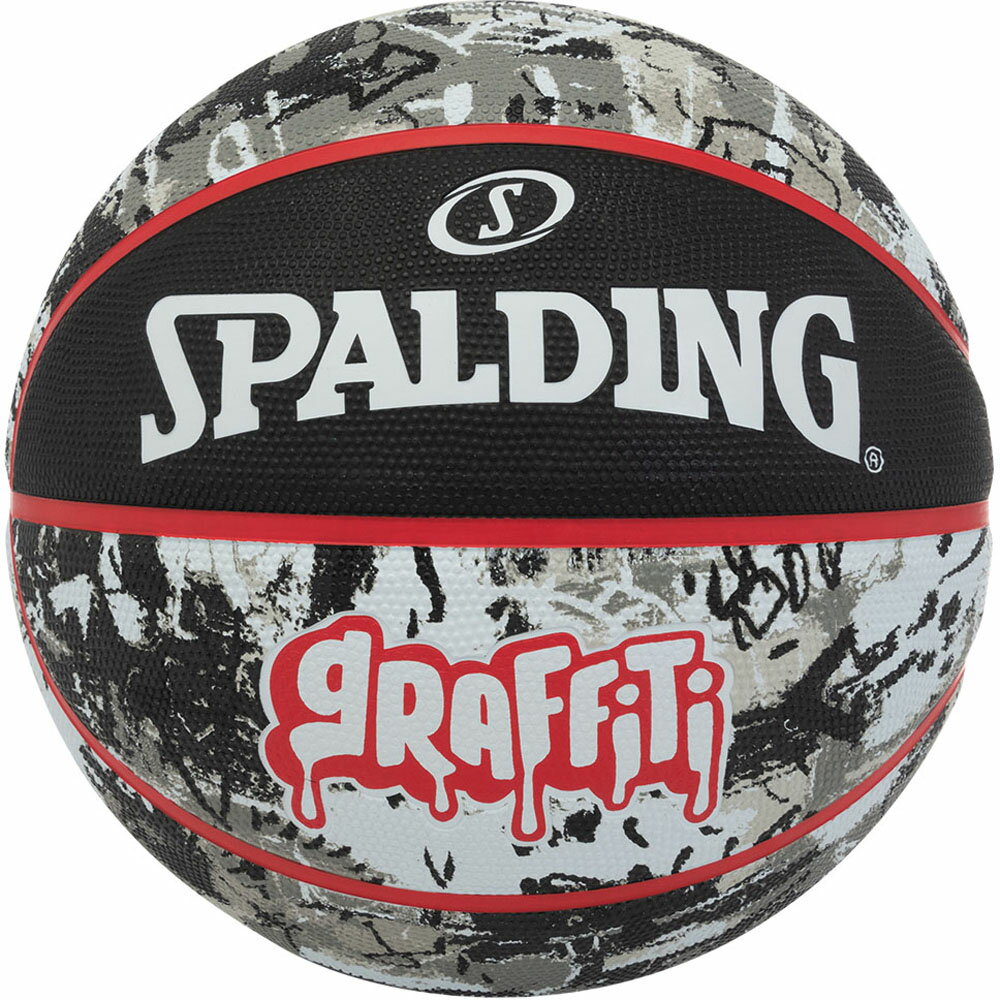 【11/18 ポイント最大12倍】 スポルディング SPALDING バスケット グラフィティ ブラック×レッド 7号球 バスケットボール ボール SZ7 バスケ 大学生 中学 高校 練習 部活 シュート 屋外向け 耐久性 7号 球技 84378Z