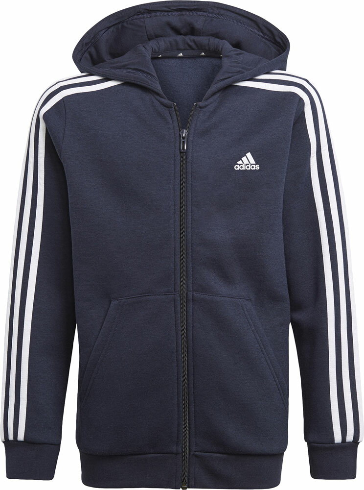 【ポイントアップ中！】 adidas アディダス エッセンシャルズ 3ストライプス パーカー キッズ ESSENTIALS 3－STRIPES HOODIE パーカー フード フリース トレーニング 子供 BG156 GQ8902