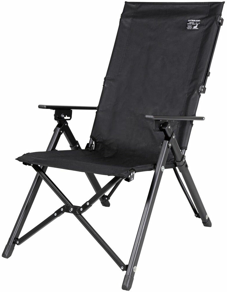 【12/1 ポイント最大15倍！】 キャプテンスタッグ CAPTAIN STAG アウトドア CSブラックラベルウルトラハイバックチェア リクライニング付 キャンプ チェア イス いす 椅子 コンパクト BBQ バーベキュー UC1699