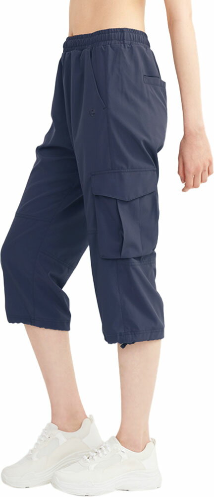 【11/20から ポイント最大12倍！】 ジーフィット G-FIT カーゴカプリ パンツ GF-N306PP エアパン エアーパンツ ボトムス ヨガ ストレッチ ジム トレーニング ズボン 軽量 通気性 速乾 UVカット GFN306PP NV