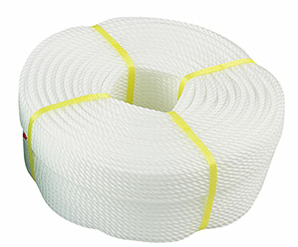 【11/30 ポイント最大12倍！】 三和体育 グラウンドロープ3mm×200m ロープのみ 白 学校 体育 部活 授業..