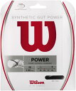 【9/25まで ポイント最大15倍】 ウイルソン Wilson テニス シンセティックガット パワー16 ブラック SYNTHETIC GUT POWER 16...