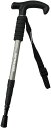 キャプテンスタッグ CAPTAIN STAG アウトドア FEEL BOSCO トレッキングステッキ Tグリップ コンパクト4段スライド式 シルバー UM2313(4)