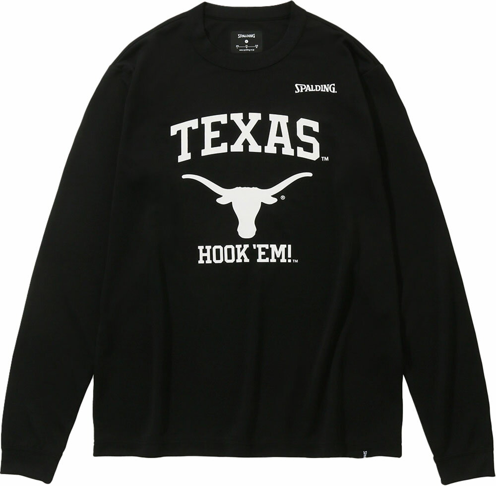 【ポイントアップ中！】 SPALDING スポルディング バスケット ロングスリーブTシャツ テキサス ロゴ HOOK’EM SMT23132TX 1000