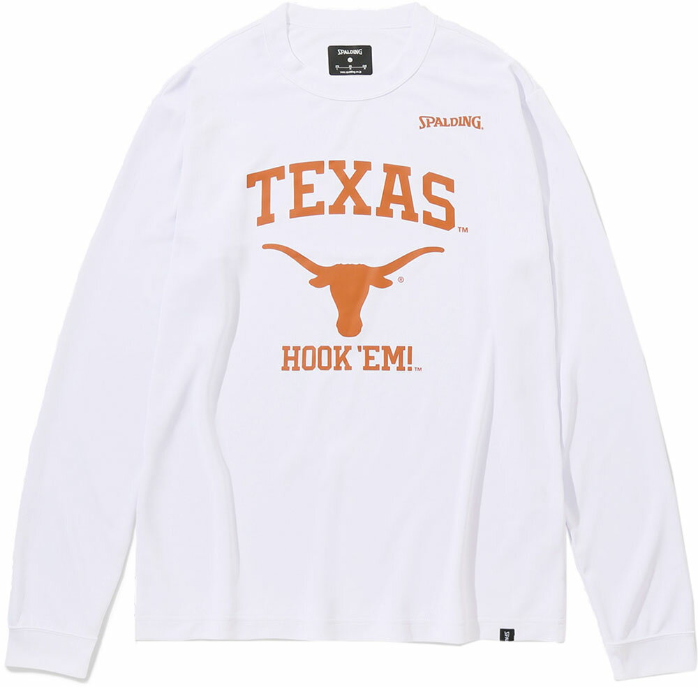 【ポイントアップ中！】 SPALDING スポルディング バスケット ロングスリーブTシャツ テキサス ロゴ HOOK’EM SMT23132TX 2000