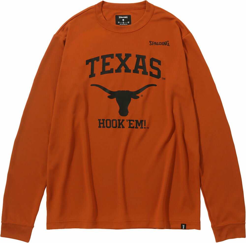 【ポイントアップ中！】 SPALDING スポルディング バスケット ロングスリーブTシャツ テキサス ロゴ HOOK’EM SMT23132TX 7400