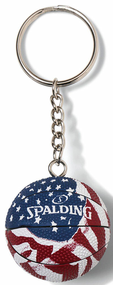 【12/1 ポイント最大15倍！】 スポルディング SPALDING バスケット キーチェーン スターズアンドストライプス バスケットボール アクセサリー 11-009SS 星条旗 キーホルダー チャーム 部活 引退 プレゼント アメリカ 11009SS
