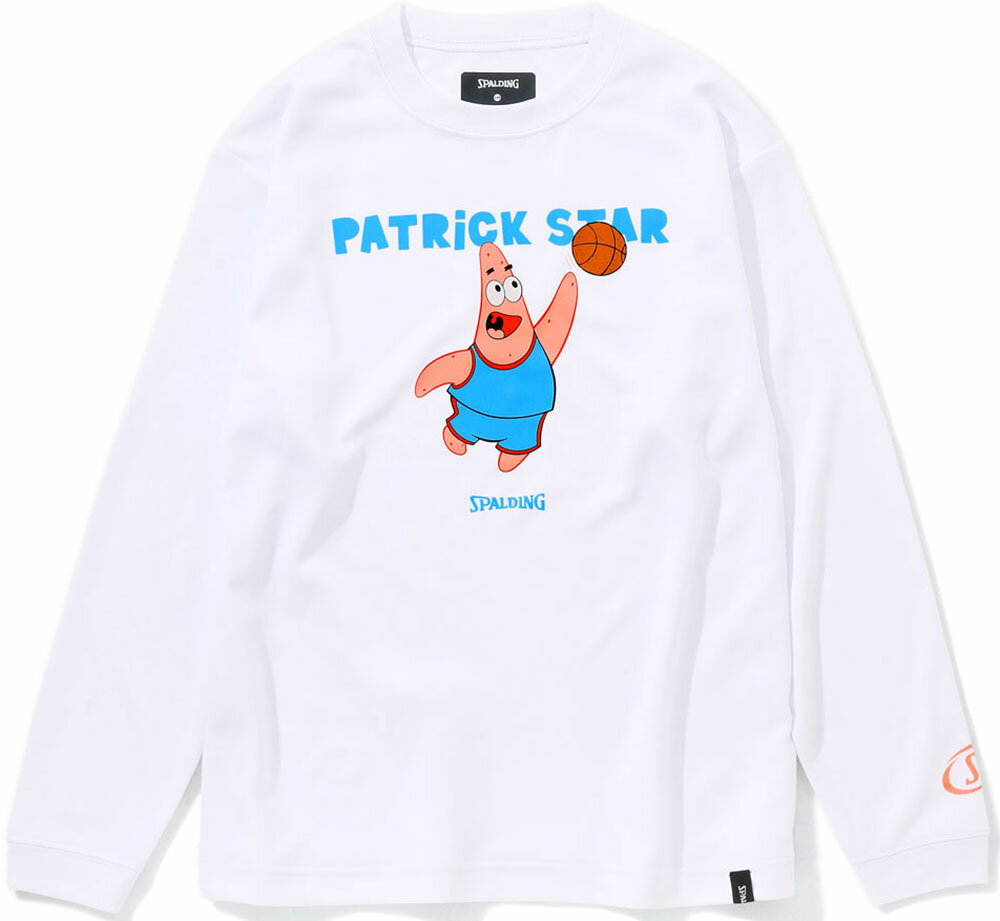 素材：ポリエステル100％機能：吸水速乾原産国：中国バスケットボールをするパトリックをプリントした長袖Tシャツ。