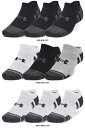 【4/30から5/6まで ポイント最大10倍!】 アンダーアーマー UNDER ARMOUR UAパフォーマンステック ノーショー ソックス 3足セット メンズ...