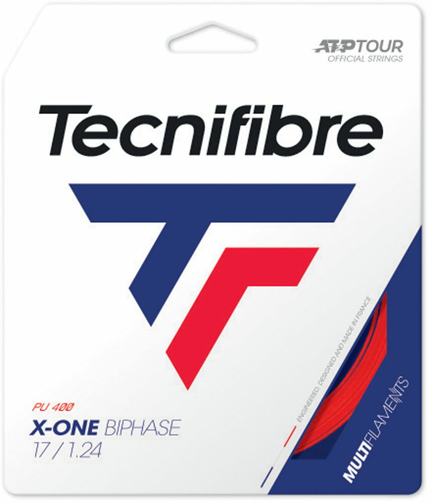 【ポイントアップ中！】 Tecnifibre テクニファイバー テニス 硬式テニスガット X-ONE BIPHASE 1.18 01GXO130XR