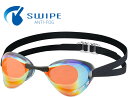 【7/18 ポイント最大10倍!】 ビュー VIEW スイミング ブレード スワイプ アンチフォグ Blade SWIPE 競泳用 スイミングゴーグル レーシング くもり止め ミラータイプ UVカット 選べる鼻ベルト プール V121SAM SKSHD