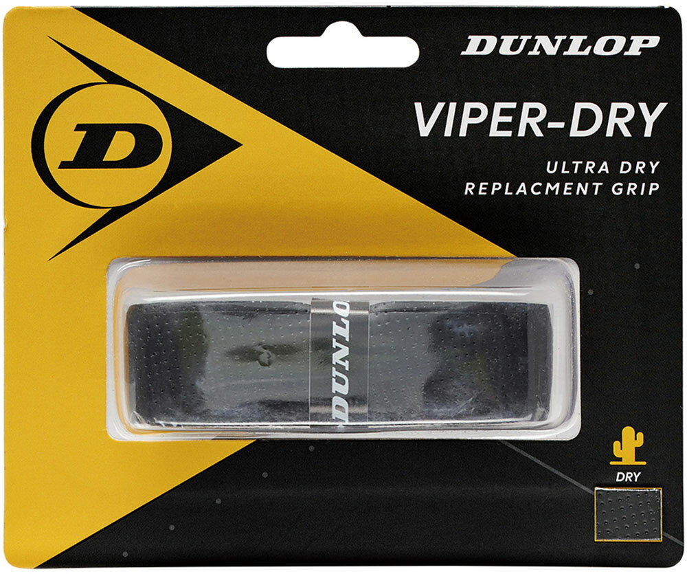 【ポイントアップ中 】 DUNLOP ダンロップテニス テニス リプレイスメントグリップ セミドライタイプ 1本入 VIPER－DRY 1PC DTA2022 900