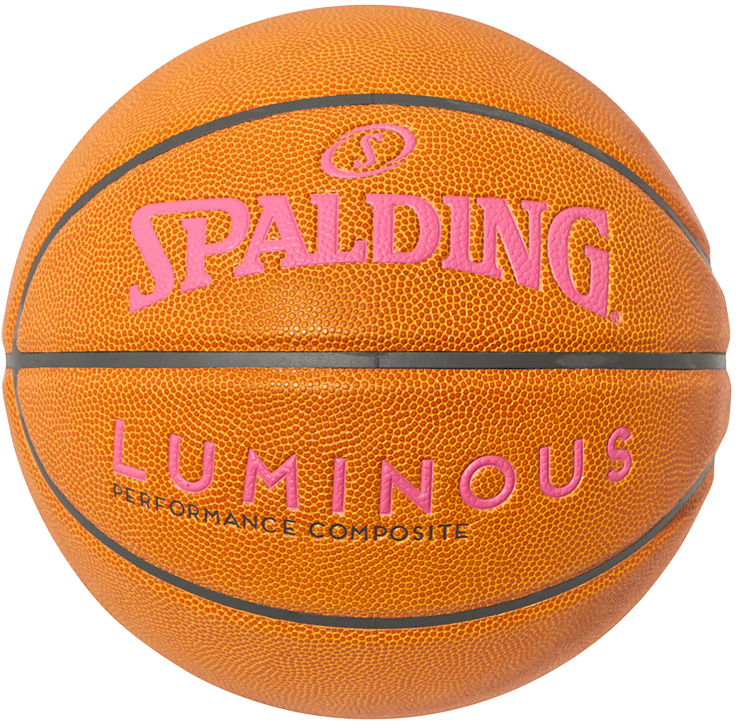 【12/1 ポイント最大15倍！】 スポルディング SPALDING バスケット ルミナス コンポジット ブラウン×ピンク SZ6 バスケットボール ネオンカラー グリップ力 ハンドリング 屋外 6号球 中学生 バスケ 練習 部活 球技 77898J
